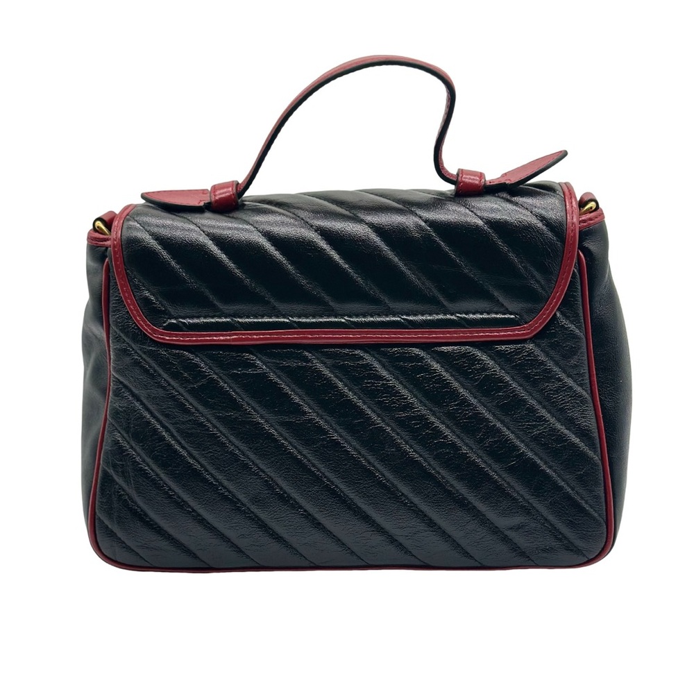 Gucci Quilted Leather Marmont Torchon Top Handle Crossbody Bag - Picture 3 of 13